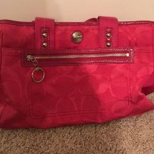 Hot pink coach purse
